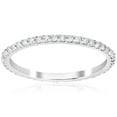 thumbnail image 1 of Pompeii 1/2 Ct Diamond Eternity Wedding Stackable Ring 14K White Gold 1.7mm Wide (H/I,I2), 1 of 3