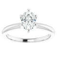 thumbnail image 1 of Pompeii 1/2 Ct Oval Solitaire Diamond Engagement Ring Lab Grown White or Yellow Gold, 1 of 6