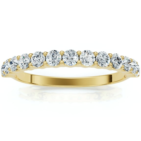 Pompeii 1/2 Ct TDW Diamond Wedding Ring Womens Anniversary Band 14k Yellow Gold