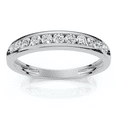 thumbnail image 1 of Pompeii 1/4Ct Lab Grown Channel Set Diamond Wedding Ring 14k Gold or Platinum (F,VS), 1 of 6
