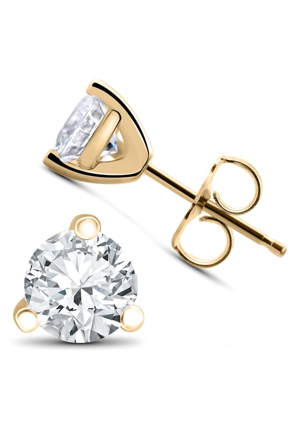 Pompeii 1/2 ct TDW Diamond 3-Prong Martni Studs (F,SI(1)-SI(2))