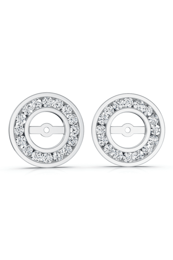 Pompeii 1/2 cttw Diamond Earring Jackets 14K White Gold (up to 4mm) (G/H,I1)