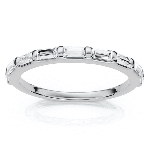 Pompeii 1/2Ct Baguette Diamond Anniversary Stackable Band 14k Gold or Platinum Lab Grown