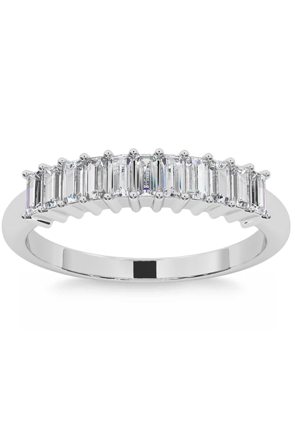 Pompeii 1/2Ct Baguette Diamond Wedding Anniversary Ring Stackable Band Gold Lab Grown