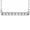 thumbnail image 1 of Pompeii 1/2Ct Bar Diamond Pendant Necklace in 14k White Gold Lab Grown (G,VS), 1 of 5