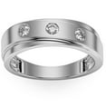 thumbnail image 1 of Pompeii 1/2Ct Diamond Ring Men's Lab Grown 3 Stone Polished Wedding Band in 10k Gold, 1 of 5
