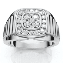 Pompeii 1/2Ct Men's Everett Diamond Wedding Ring 10k Gold Anniversary Band Lab Grown