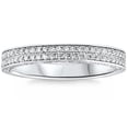 thumbnail image 1 of Pompeii 1/2Ct Pave Diamond Wedding Ring Stackable Wedding Band 14k Gold Lab Grown, 1 of 4