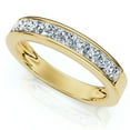 thumbnail image 1 of Pompeii 1/2Ct Princess Cut Diamond Wedding Ring 14k Gold Channel Set Lab Grown, 1 of 3
