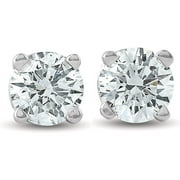 POMPEII3 Pompeii 1/2Ct Round Brilliant Cut Diamond Stud Earrings in 14K Gold Classic (I/J,I2-I3)