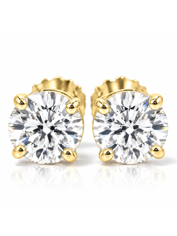 Pompeii 1/2Ct TW Diamond Studs in 14k White or Yellow Gold Lab Grown (H,VS1)