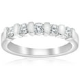 thumbnail image 1 of Pompeii 1/2ct 5-Stone Diamond Anniversary Wedding Ring 14K White Gold (G/H,VS), 1 of 4