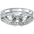 thumbnail image 1 of Pompeii 1/2ct Diamond Infinity Style Twist Engagement Setting Set 14K White Gold, 1 of 2