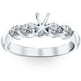 thumbnail image 1 of Pompeii 1/2ct Diamond Semi Mount Engagement Ring 14K White Gold Round Setting (G/H,I1), 1 of 4