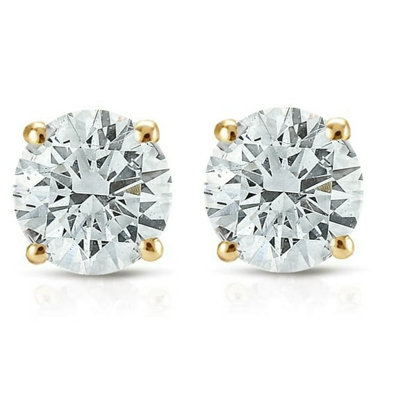 Pompeii 1/2ct Diamond Studs 14K Yellow Gold (G/H,I1-I2)