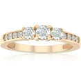 thumbnail image 1 of Pompeii 1/2ct Diamond Three Stone Ring 14K Yellow Gold (H/I,I1-I2), 1 of 3