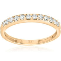 Pompeii 1/2ct Diamond Wedding Ring 14K Yellow Gold Womens Stackable Band Jewelry Round