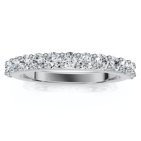 Pompeii 1/2ct Diamond Wedding Ring Stackable Womens Anniversary Band 10K White Gold