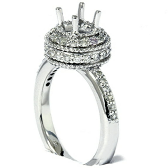 Pompeii 1/2ct Fancy Unique Semi Mount Engagement Ring Setting (G/H,I1)