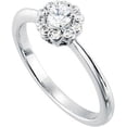 thumbnail image 1 of Pompeii 1/2ct Halo Diamond Solitaire Engagement Ring 14K White Gold (G/H,I1), 1 of 3