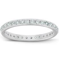 Pompeii 1/2ct Lab Grown Created Diamond Wedding Ring Womens Eternity Band 10k White Gold