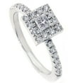 thumbnail image 1 of Pompeii 1/2ct Princess Cut Diamond Diamond Engagement Ring 14K White Gold (G/H,I2), 1 of 3