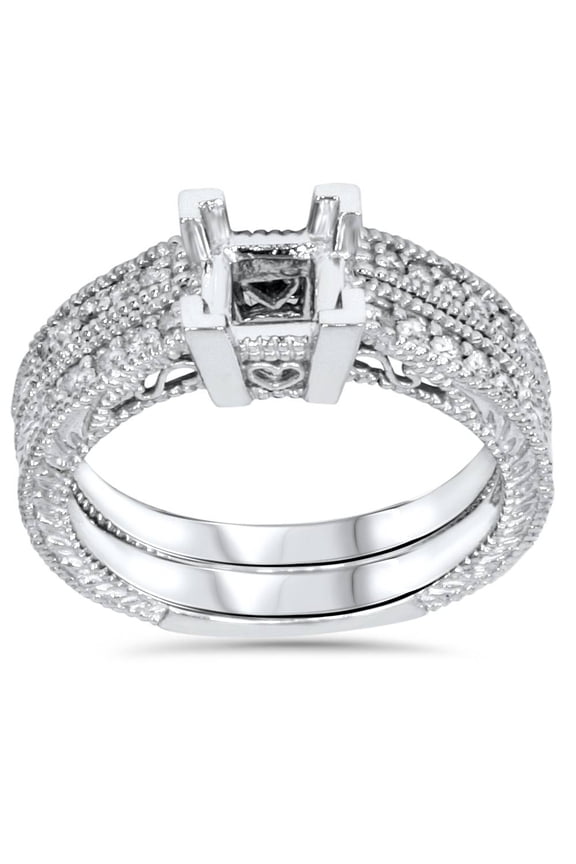 Pompeii 1/2ct Princess Cut Diamond Engagement Ring Setting 14K (G/H,I1)
