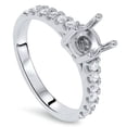 thumbnail image 1 of Pompeii 1/2ct SI Diamond Engagement Ring Mount 14K White Gold (G/H,SI1-SI2), 1 of 4