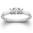 thumbnail image 1 of Pompeii 1/2ct Three Stone Diamond Ring 14K White Gold (G/H,I1), 1 of 4