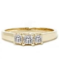 thumbnail image 1 of Pompeii 1/2ct Three Stone Diamond Ring Princess Cut 14k Gold (H,I1), 1 of 3
