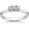 thumbnail image 1 of Pompeii 1/2ct Three Stone Lab Created Diamond Engagement Ring 14K White Gold, 1 of 4
