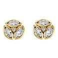 thumbnail image 1 of Pompeii 1/2cttw Marquise Diamond Cluster Studs 14k Yellow Gold (G,SI1), 1 of 4