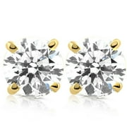 POMPEII3 Pompeii 1/3 - 2 Ct TDW Diamond Screw Back Studs in 14k Gold Women's Earrings Lab Grown