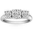 thumbnail image 1 of Pompeii 1 3/4 Ct Three Stone Diamond Engagement Ring 10K White Gold Lab Grown (H-I,VS), 1 of 5