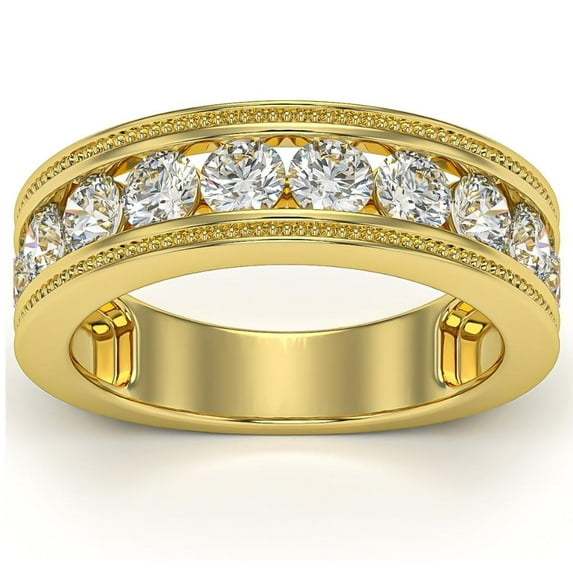 Pompeii 1 3/4Ct Diamond Men's Ring in 10k White, Yellow, or Rose Gold (G/H,I1-I2)