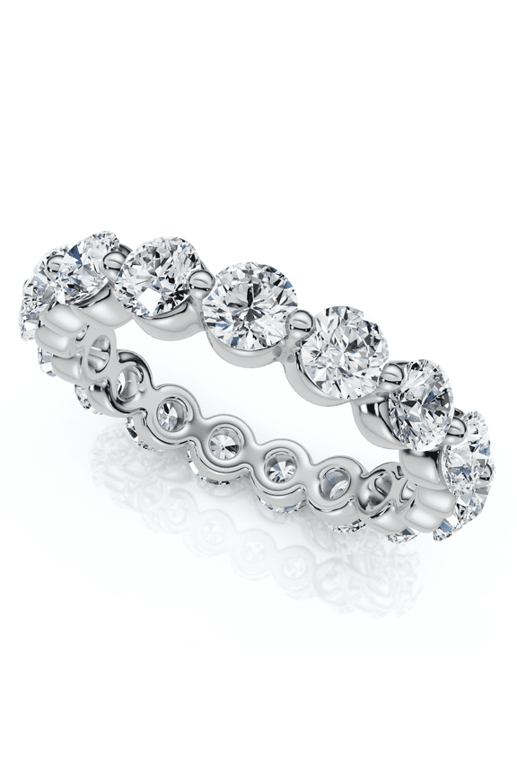 Pompeii 1 3/4Ct Single Prong Diamond Eternity Ring 14k Gold or Platinum Lab Grown