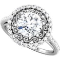 thumbnail image 1 of Pompeii 1 3/4ct Halo Diamond Vintage Ring 14K White Gold (G/H,SI2), 1 of 3