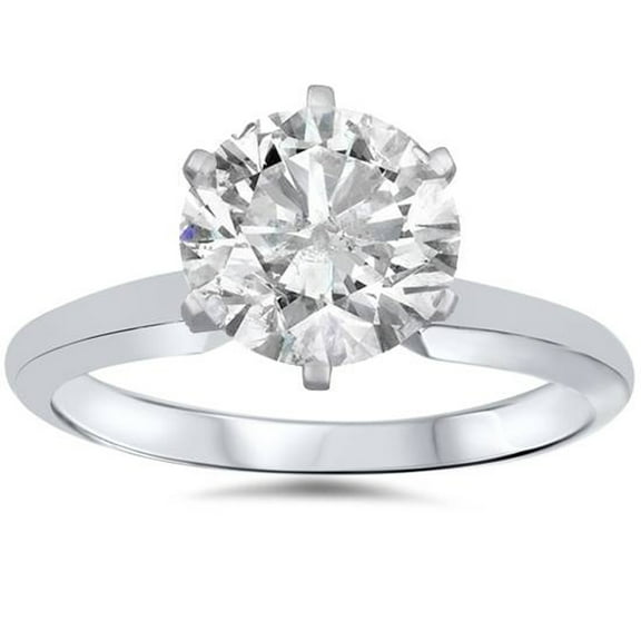 Pompeii 1 3/4ct Solitaire Round Diamond Engagement Ring 14K White Gold (G/H,I1-I2)