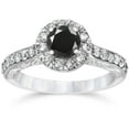 thumbnail image 1 of Pompeii 1 3/4ct Vintage Treated Black Diamond Engagement Ring 14K White Gold (Black,I1-I2), 1 of 4