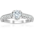thumbnail image 1 of Pompeii 1 3/8ct Vintage Diamond Engagement Ring 14K White Gold (H/I,I1), 1 of 3