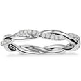 thumbnail image 1 of Pompeii 1/3 Ct Diamond Eternity Petite Twist Vine Eternity Wedding Ring 10k White Gold, 1 of 4