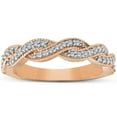 thumbnail image 1 of Pompeii 1/3 Ct Diamond Infinity Womens Wedding Anniversary Ring 14k Rose Gold Band, 1 of 6