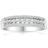 Stainless Steel Non-Tarnish Eternity Cz Wedding Band Ring 6Mm Gold Silver R22 - Foto 10