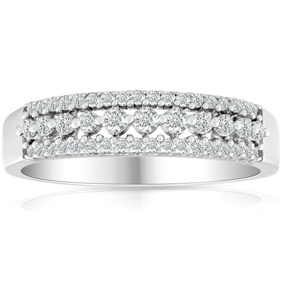 Pompeii 1/3 carat Diamond Wedding Ring 10 KT White Gold (H-I,I2-I3)
