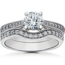 Pompeii 1/3 ct Diamond Angelica Vintage Engagement Ring Setting & Matching Wedding Band
