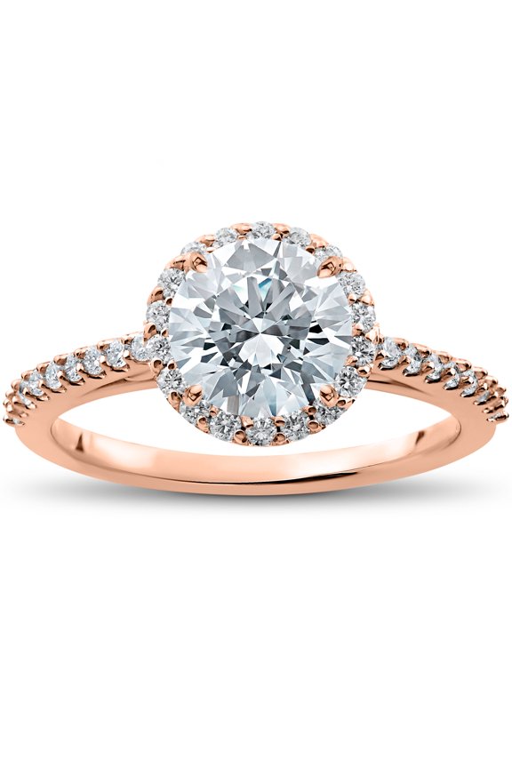 Pompeii 1/3 ct Round Halo Diamond Engagement Ring Setting (F/G,VS2-SI1)