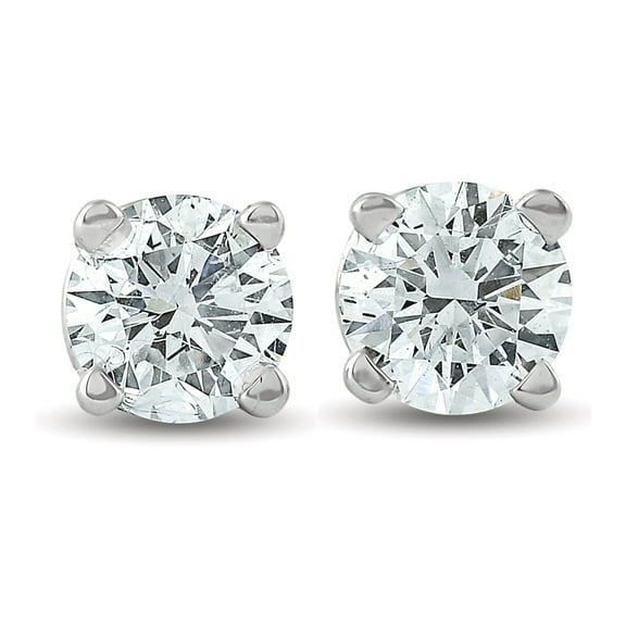 Pompeii 1/3 ctw 14k White Gold Diamond Stud Earrings (KL,I2-I3)