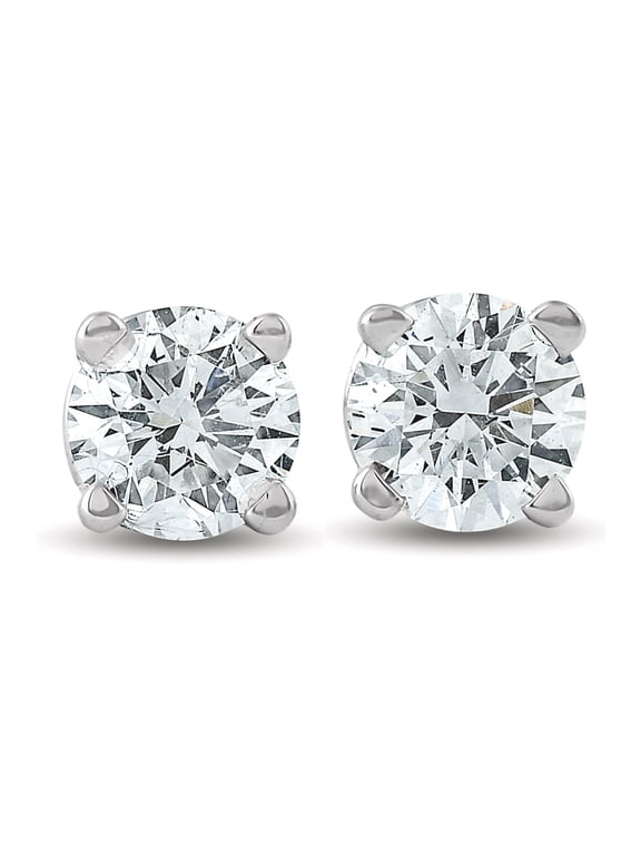 Pompeii 1/3 ctw 14k White Gold Diamond Stud Earrings (KL,I2-I3)