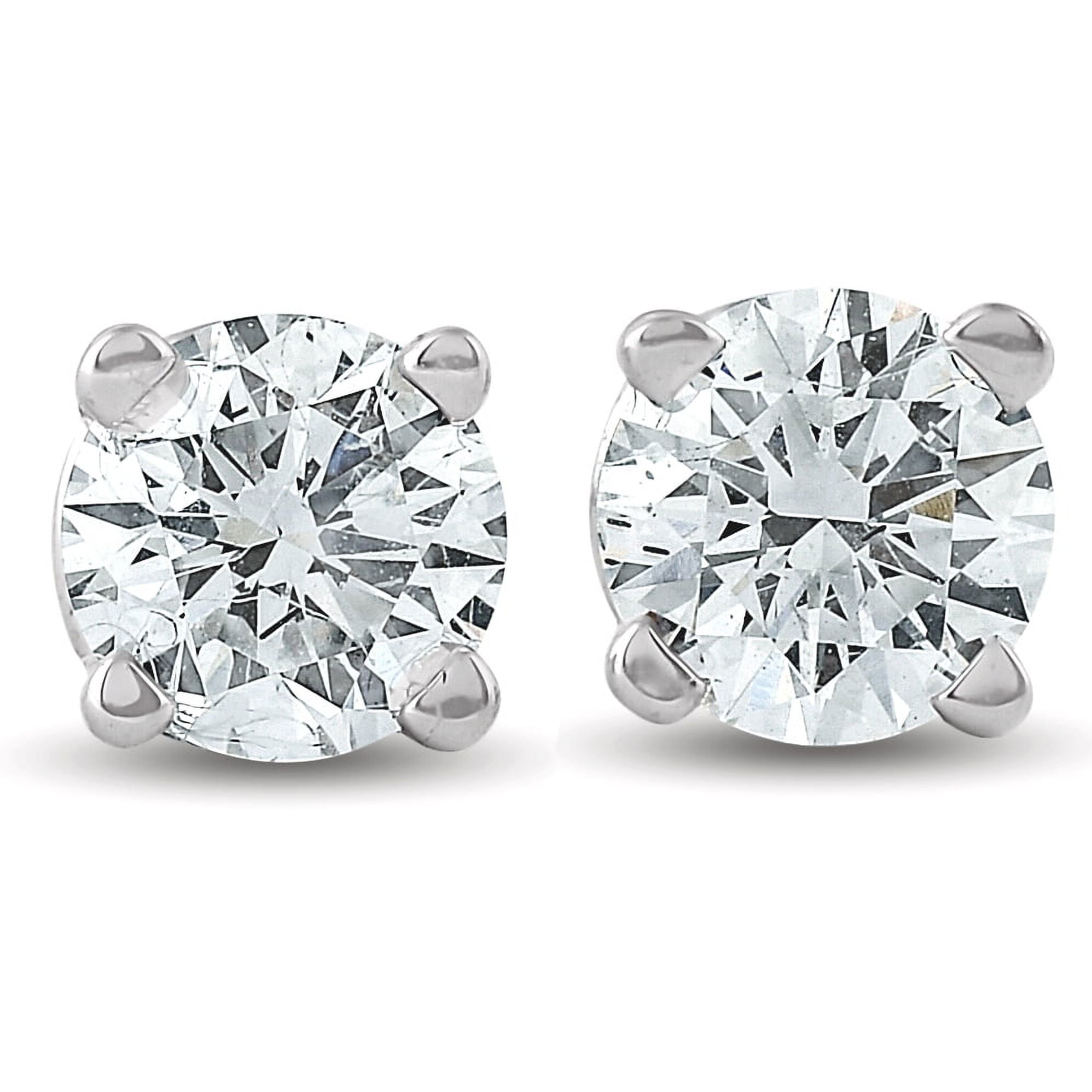 POMPEII3 Pompeii 1/3 ctw 14k White Gold Diamond Stud Earrings (G/H,I2-I3)