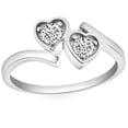 thumbnail image 1 of Pompeii 1/3CT Diamond Two Stone Forever Us Heart Ring in White, Yellow, or Rose Gold, 1 of 6